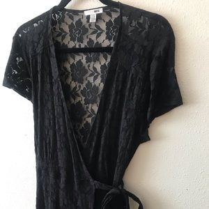 Amuse Society Great Lengths Lace Wrap Dress